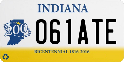 IN license plate 061ATE