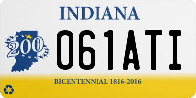 IN license plate 061ATI