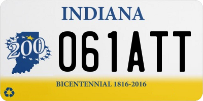 IN license plate 061ATT