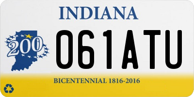IN license plate 061ATU