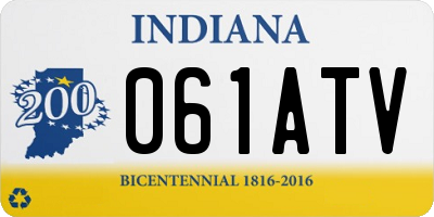 IN license plate 061ATV