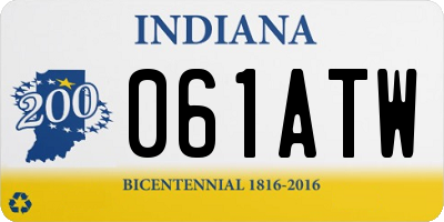 IN license plate 061ATW