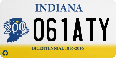 IN license plate 061ATY