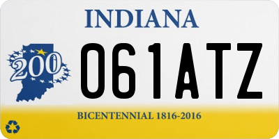 IN license plate 061ATZ