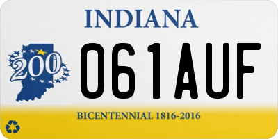 IN license plate 061AUF