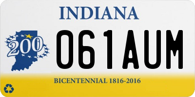 IN license plate 061AUM