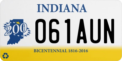 IN license plate 061AUN