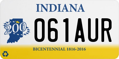 IN license plate 061AUR