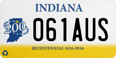 IN license plate 061AUS