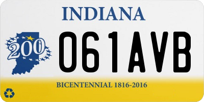 IN license plate 061AVB