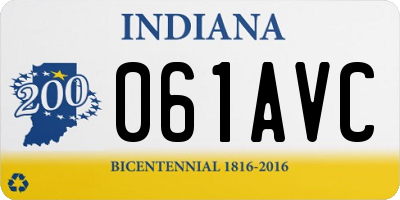 IN license plate 061AVC