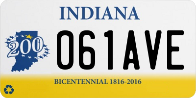 IN license plate 061AVE