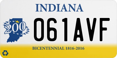 IN license plate 061AVF