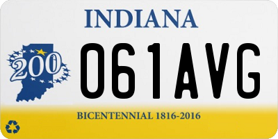 IN license plate 061AVG