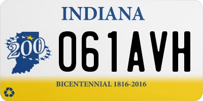 IN license plate 061AVH