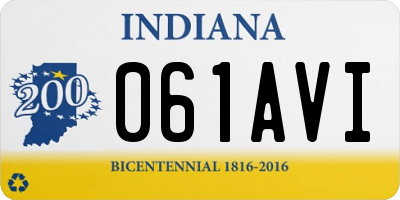 IN license plate 061AVI