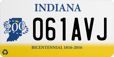 IN license plate 061AVJ