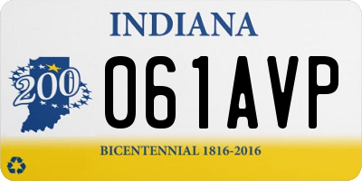 IN license plate 061AVP
