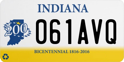 IN license plate 061AVQ