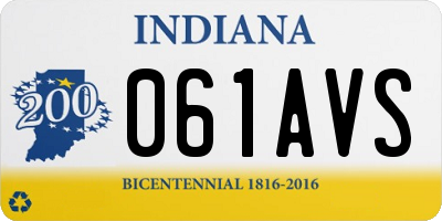 IN license plate 061AVS