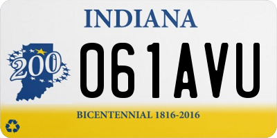 IN license plate 061AVU