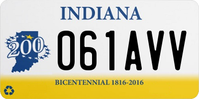 IN license plate 061AVV