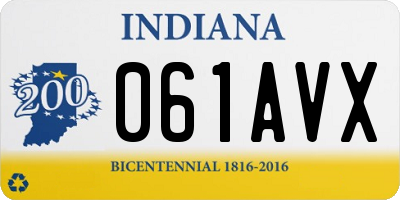 IN license plate 061AVX