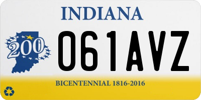 IN license plate 061AVZ