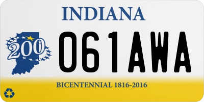 IN license plate 061AWA