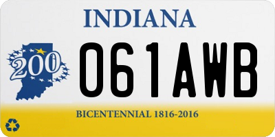 IN license plate 061AWB