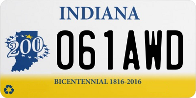 IN license plate 061AWD