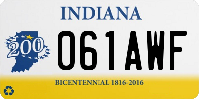 IN license plate 061AWF