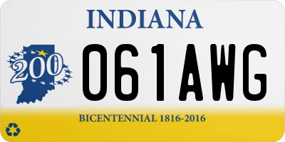 IN license plate 061AWG