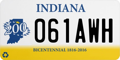 IN license plate 061AWH