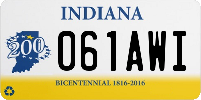 IN license plate 061AWI