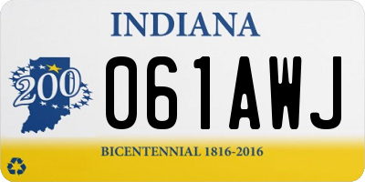 IN license plate 061AWJ
