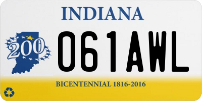 IN license plate 061AWL