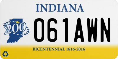IN license plate 061AWN