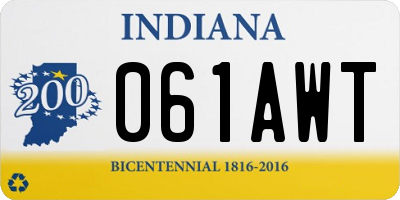 IN license plate 061AWT