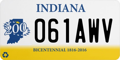 IN license plate 061AWV