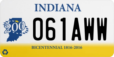 IN license plate 061AWW