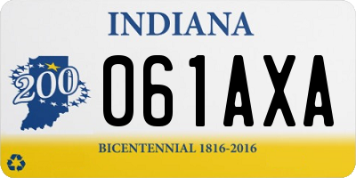 IN license plate 061AXA