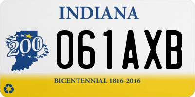 IN license plate 061AXB