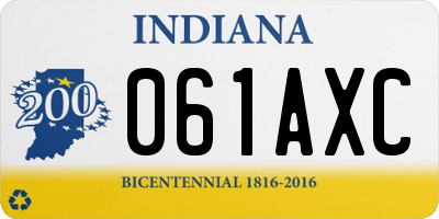 IN license plate 061AXC