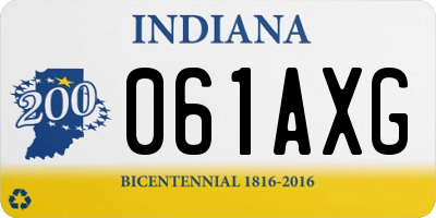 IN license plate 061AXG