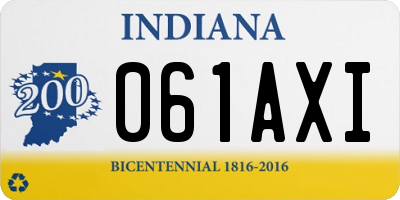 IN license plate 061AXI