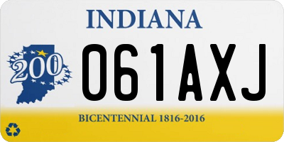 IN license plate 061AXJ