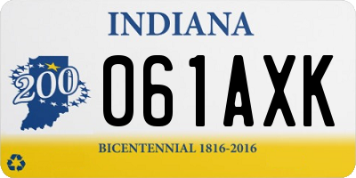 IN license plate 061AXK