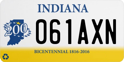 IN license plate 061AXN