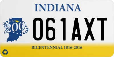 IN license plate 061AXT